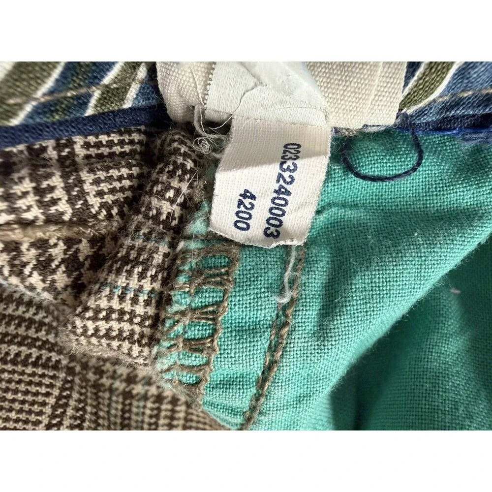 Y2K AE Longer Length Brown Plaid Chino Shorts 34 Khaki Skater Surf Preppy Grunge
